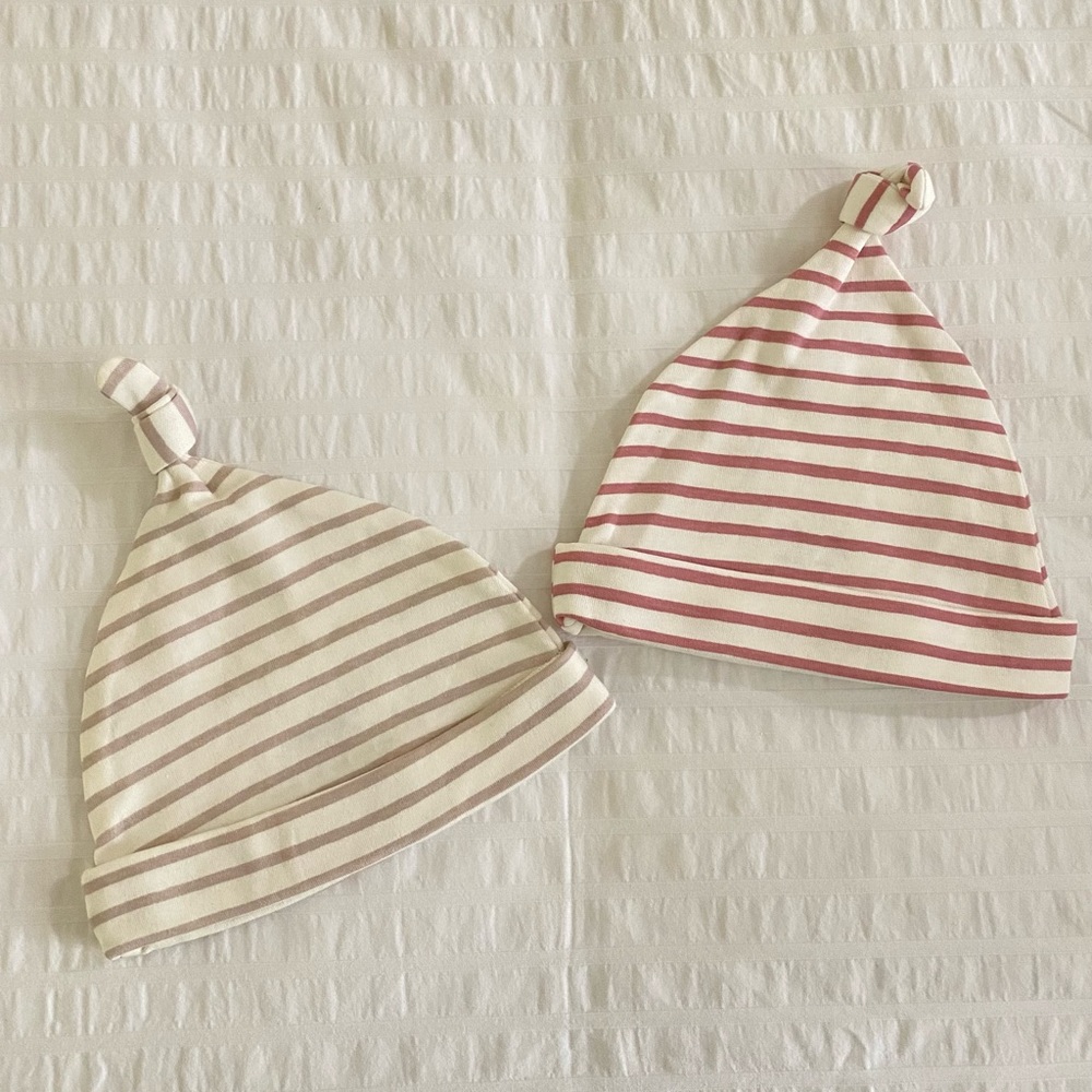 Pehr set of 2 baby hats